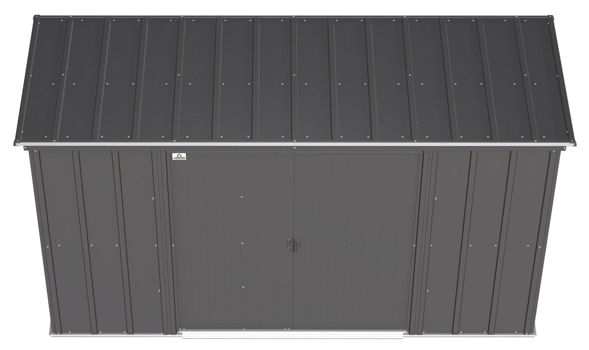 Classic Galvanized Steel Storage Shed, Charcoal, 10-ft x 4-ft G7V1 - product image 5