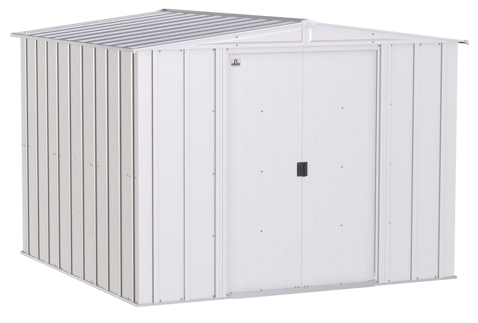 Classic Galvanized Steel Storage Shed, Flute Grey, 8-ft x 8-ft O4E6 - product image 1
