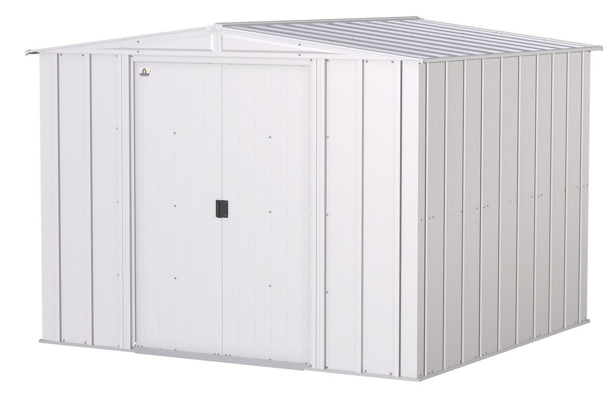 Classic Galvanized Steel Storage Shed, Flute Grey, 8-ft x 8-ft O4E6 - product image 2