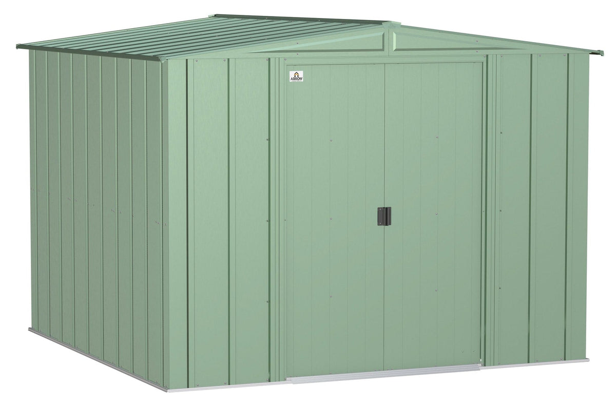Classic Galvanized Steel Storage Shed, Sage Green, 8-ft x 8-ft Z9T9 - product image 2