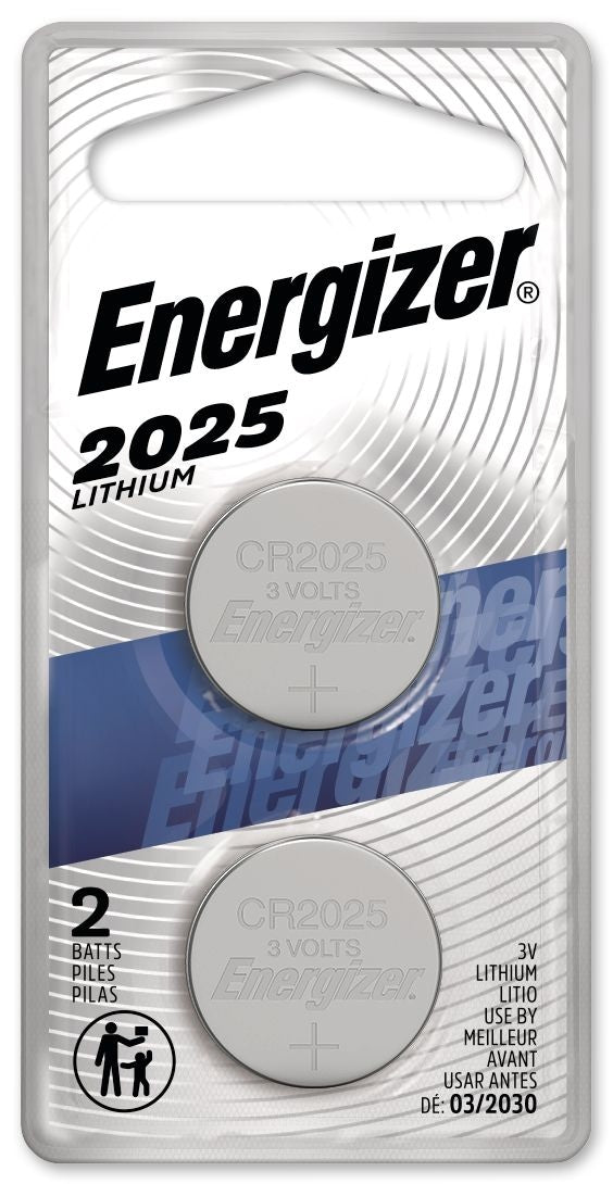 2-pk CR2025 3V / 3 Volt Lithium Coin Cell Batteries, Long Lasting L0I8 - product image 2