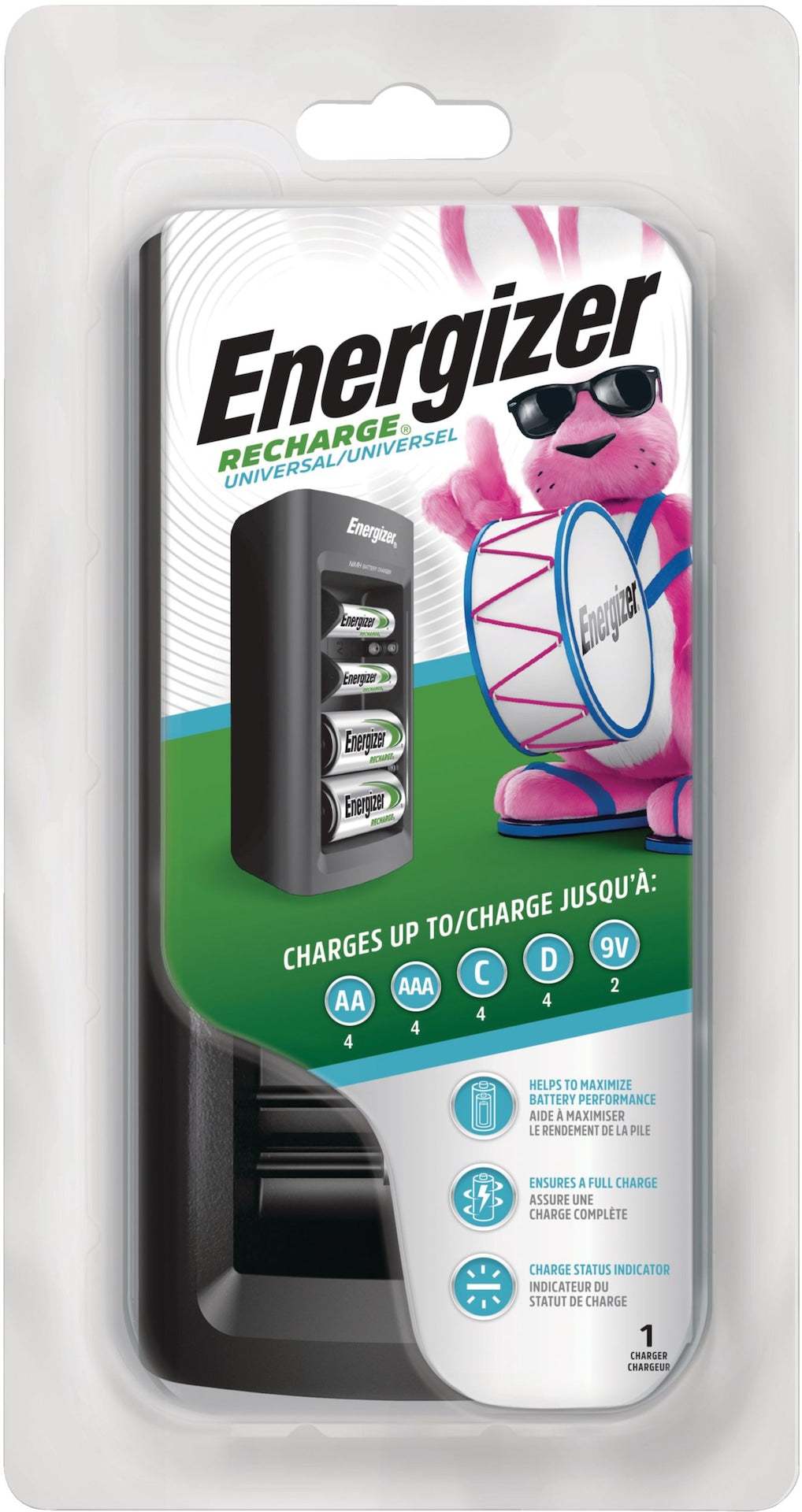 CHFC Universal Battery Charger For NiMH Rechargeable Batteries, AA/AAA/C/D/9V I3Y7 - product image 1