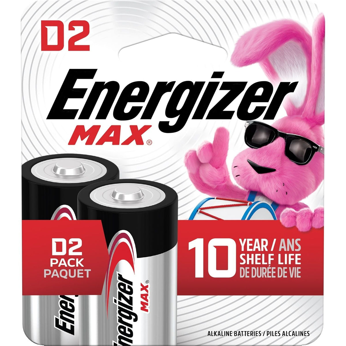 Max 2-pk D Alkaline Batteries, Long Lasting, All Purpose Y9M9 - product image 1