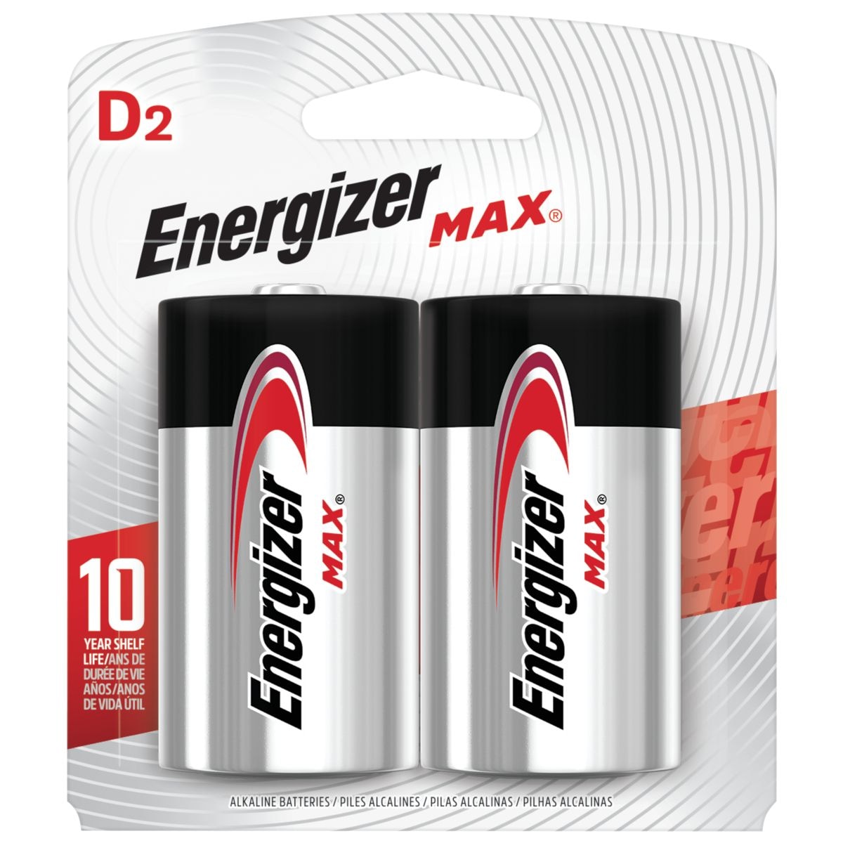 Max 2-pk D Alkaline Batteries, Long Lasting, All Purpose Y9M9 - product image 2