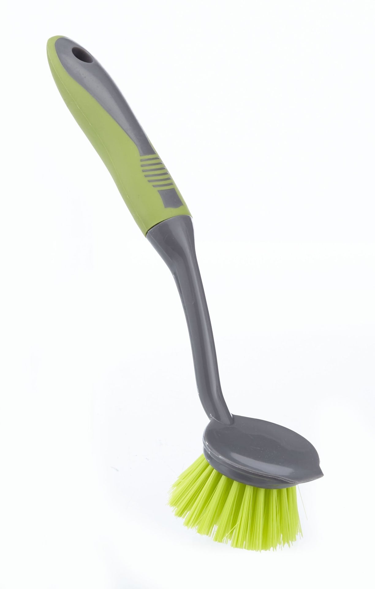 Round Non-Stick Surfaces Dish Scrub Brush with Stiff & Durable Fibre Bristles with Scraper A8X5 - product image 1