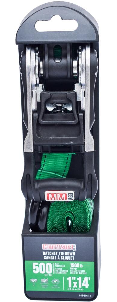 1,500-lb Ratchet Tie Down Straps, with Padded Handle, 1-in x 14-ft V4U2 - product image 3