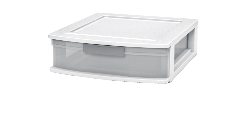 type A Element Clear White Frame Single Storage Drawer, 5-in O9R3 - product image 1