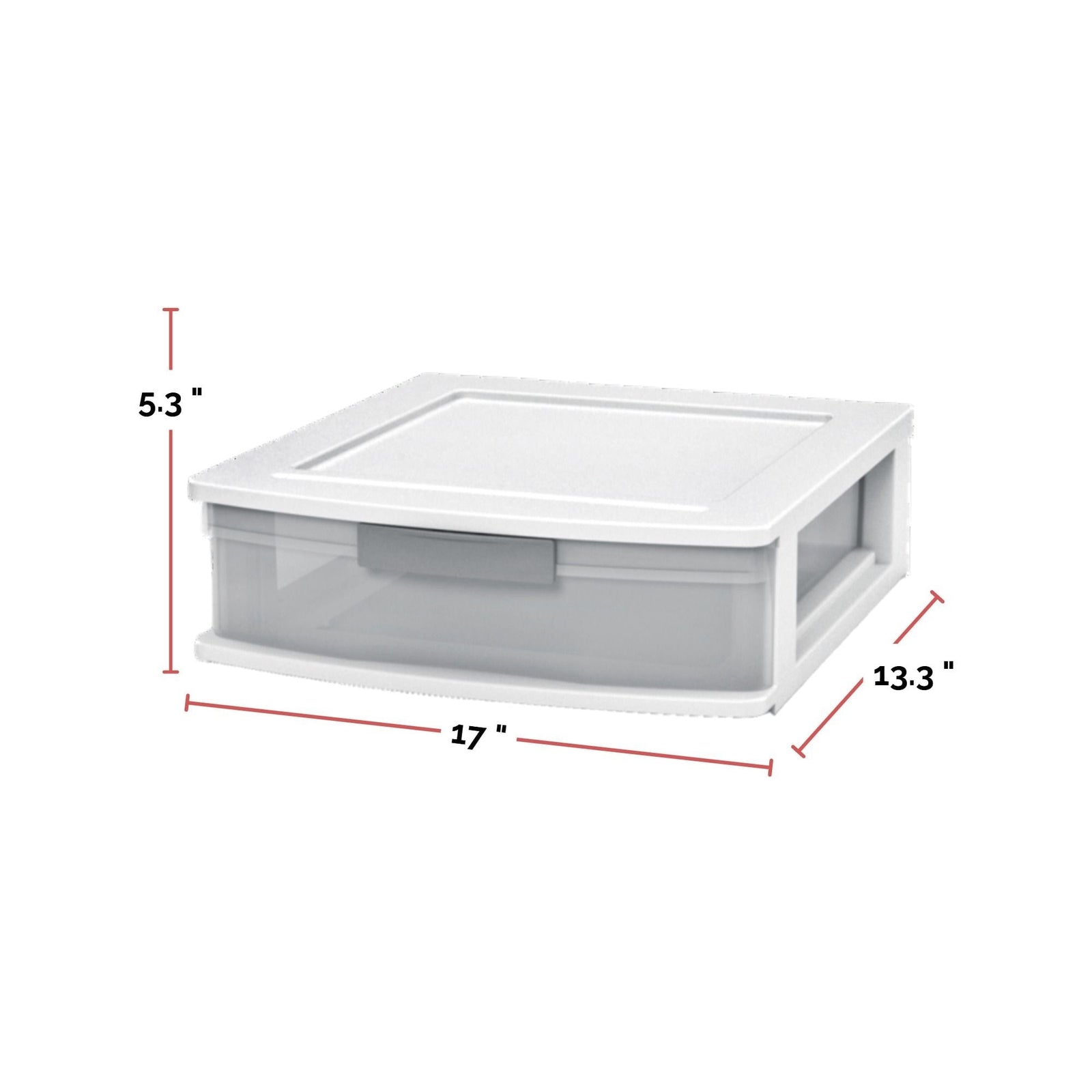 type A Element Clear White Frame Single Storage Drawer, 5-in O9R3 - product image 3