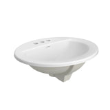 Colony Oval 4-in Center Drop-In Bathroom Sink/Basin, White 20.5x17.5-in V4K5 - product image 1
