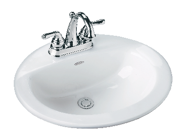 Colony Oval 4-in Center Drop-In Bathroom Sink/Basin, White 20.5x17.5-in V4K5 - product image 2