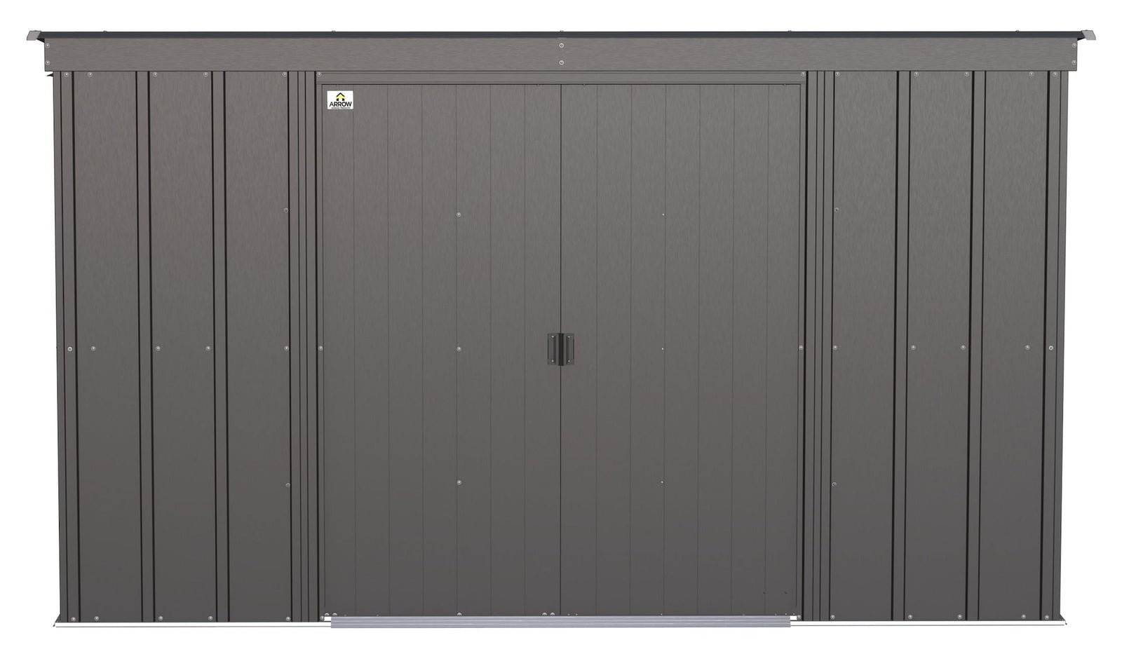 Classic Galvanized Steel Storage Shed, Charcoal, 10-ft x 4-ft G7V1 - product image 3