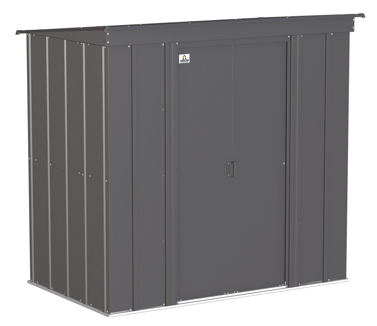 Classic Galvanized Steel Storage Shed, Charcoal, 6-ft x 4-ft Y0B5 - product image 2