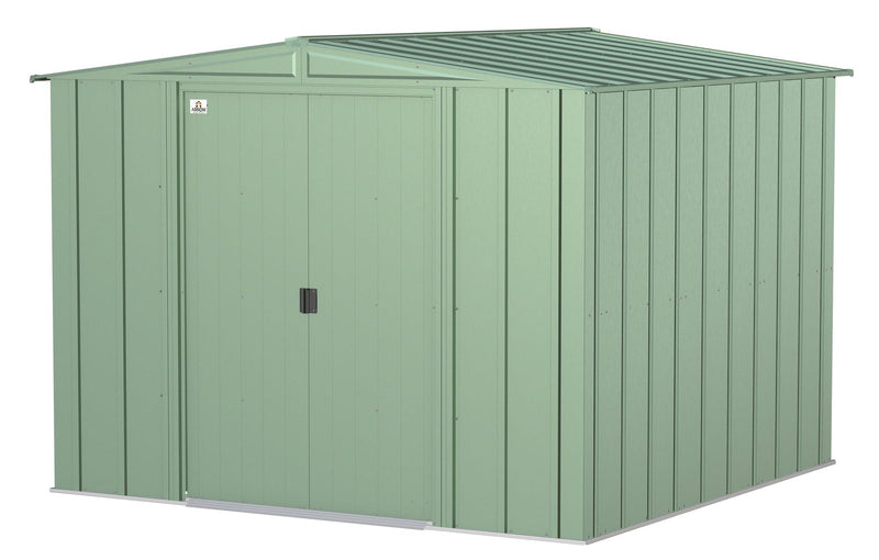 Classic Galvanized Steel Storage Shed, Sage Green, 8-ft x 8-ft Z9T9
