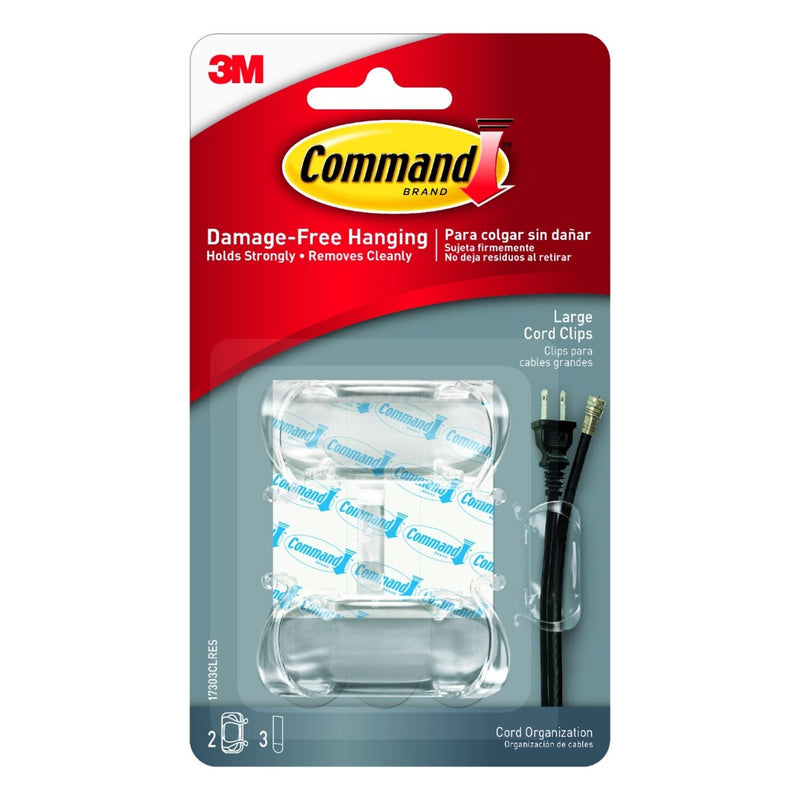 Clear Cord Clips, Clear J8M7