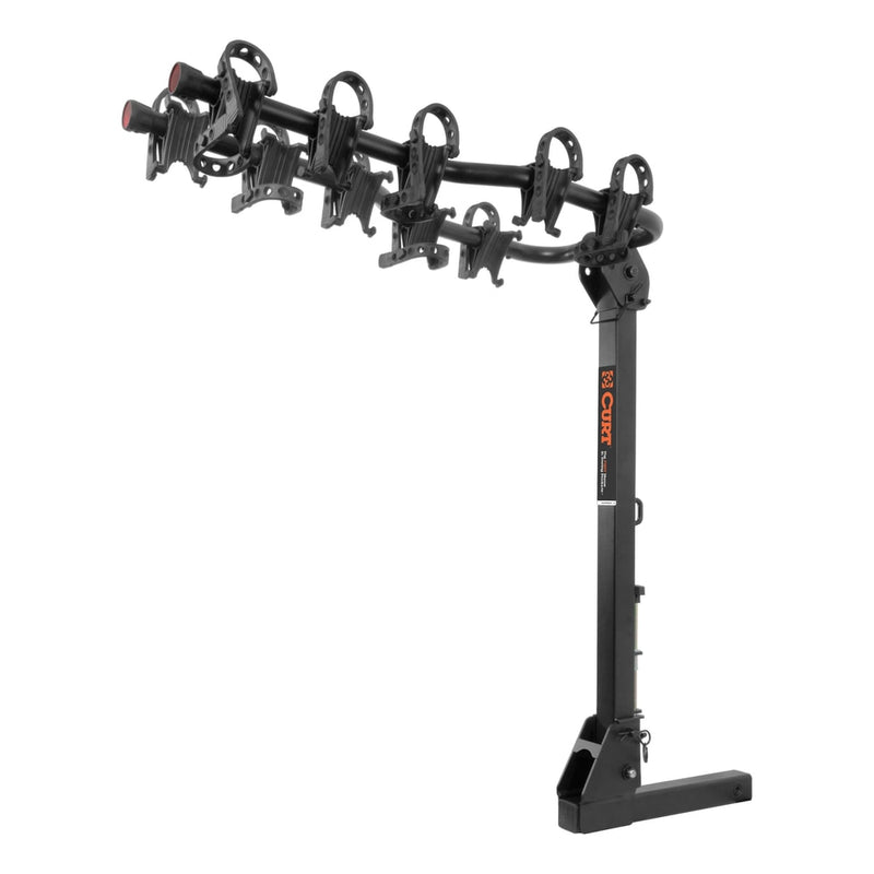 18065 Premium 5-Bike Two Arm Hitch Mount Bike Rack, Fits 2-in Receiver, Black X0F5