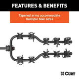 18065 Premium 5-Bike Two Arm Hitch Mount Bike Rack, Fits 2-in Receiver, Black X0F5 - product image 6