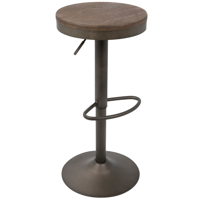 Dakota Adjustable Barstool, Brown, 2-pc M5C8