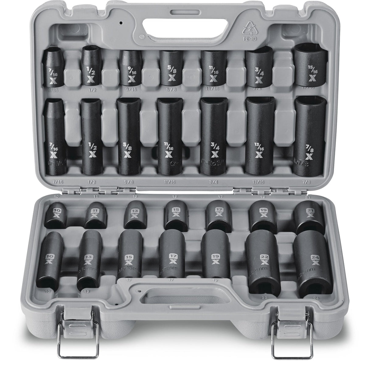 1/2-in Drive Professional Grade Impact Socket Set, 28-pc, CRMO X9G4 - product image 1