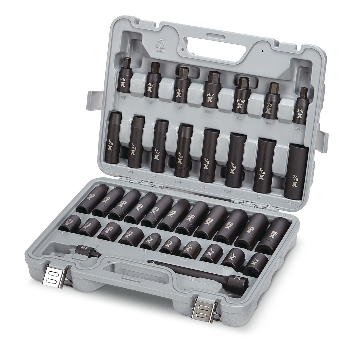 1/2-in Drive Professional Grade Impact Socket Set, 38-pc, CRMO N0V8 - product image 1