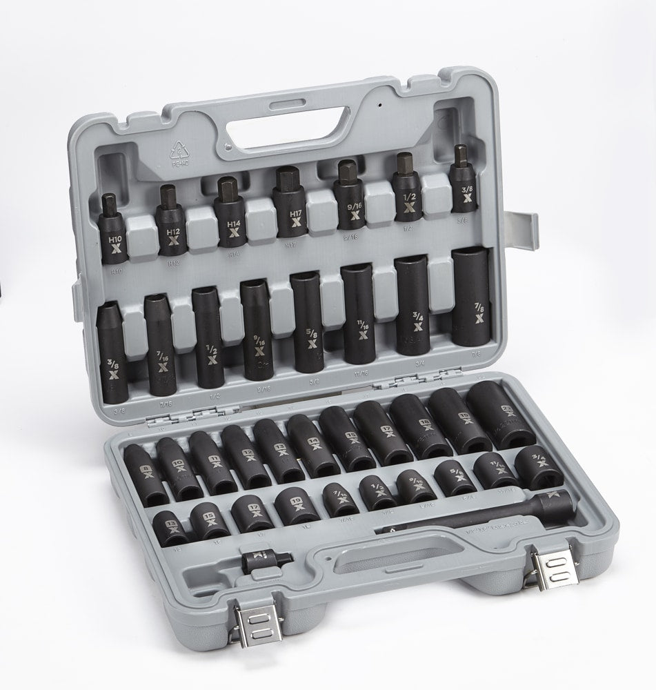 1/2-in Drive Professional Grade Impact Socket Set, 38-pc, CRMO N0V8 - product image 2