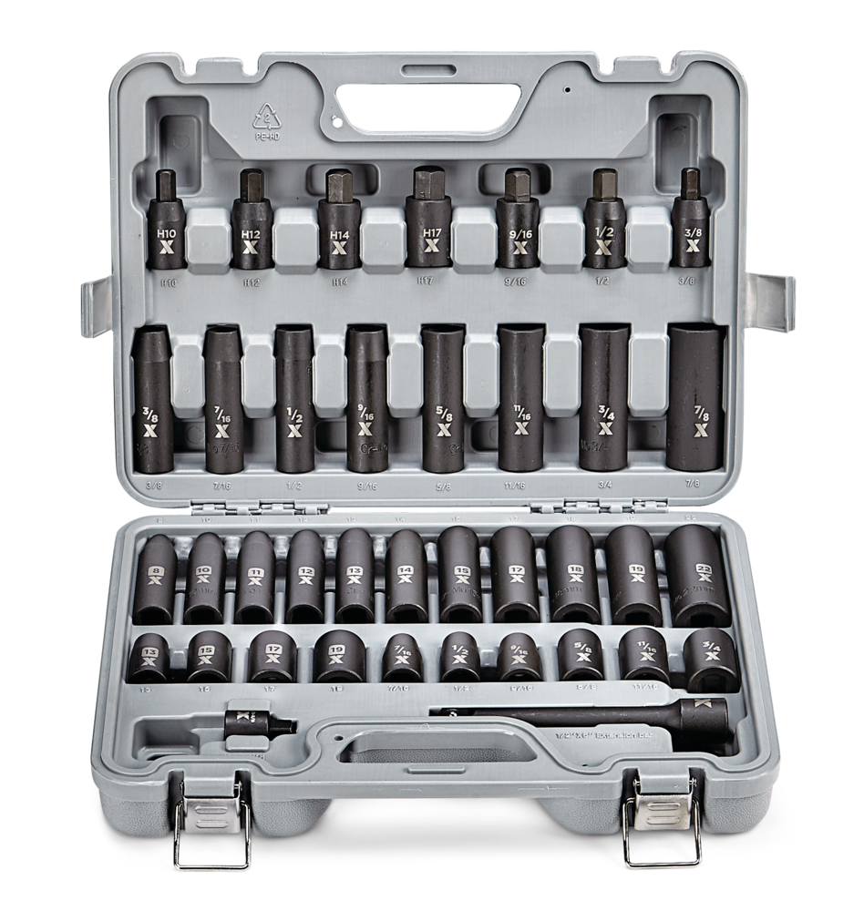 1/2-in Drive Professional Grade Impact Socket Set, 38-pc, CRMO N0V8 - product image 3