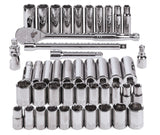 1/2-in Drive Professional Grade Socket Set, 45-pc, SAE/Metric, CRV, Nickel-Chrome Plating Q9W6 - product image 5