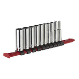 1/4-in Drive Deep Socket Set 10-pc, CRV, Nickel-Chrome Plating H0T1 - product image 1