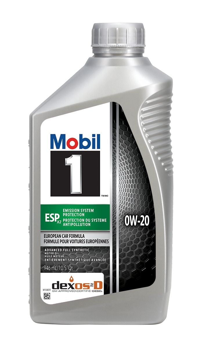 1 ESP Emission System Protection X2 Advanced Fuel Economy 0W20 Synthetic Engine/Motor Oil, 946-mL E3N6