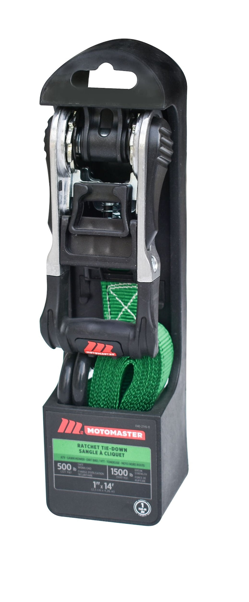 1,500-lb Ratchet Tie Down Straps, with Padded Handle, 1-in x 14-ft V4U2 - product image 2