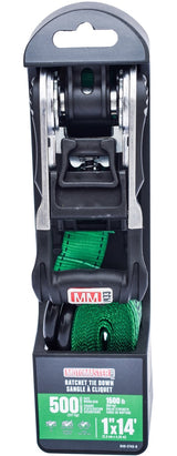 1,500-lb Ratchet Tie Down Straps, with Padded Handle, 1-in x 14-ft V4U2 - product image 3