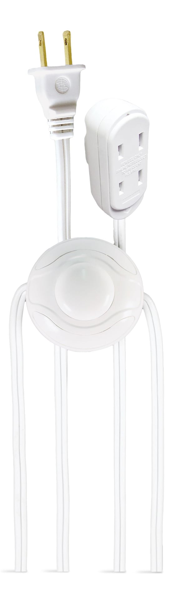 14-ft 7-in 16/2 Indoor Extension Cord, ON/OFF Foot Switch, White Q6I5