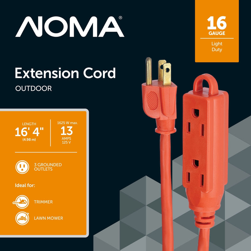 16-ft 5-in 16/3 Outdoor Extension Cord with 3 Grounded Outlets Q8B7