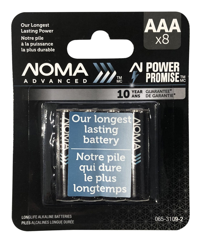 Advanced 8-pk AAA Alkaline Batteries, Long Lasting, All Purpose U7Y9