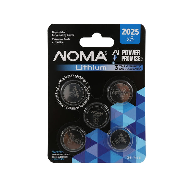 CR2025 3V / 3 Volt Lithium Coin Cell Batteries, Long Lasting, 5-pk P2C5