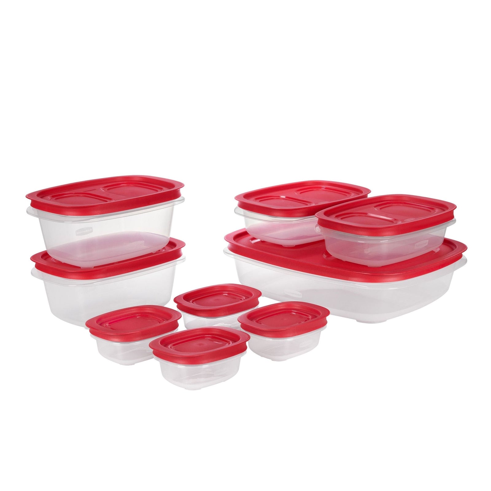 Easy Store Rectangular Plastic Food Storage Container Set, Microwave and Freezer Safe, 18-pc C5A5 - product image 1