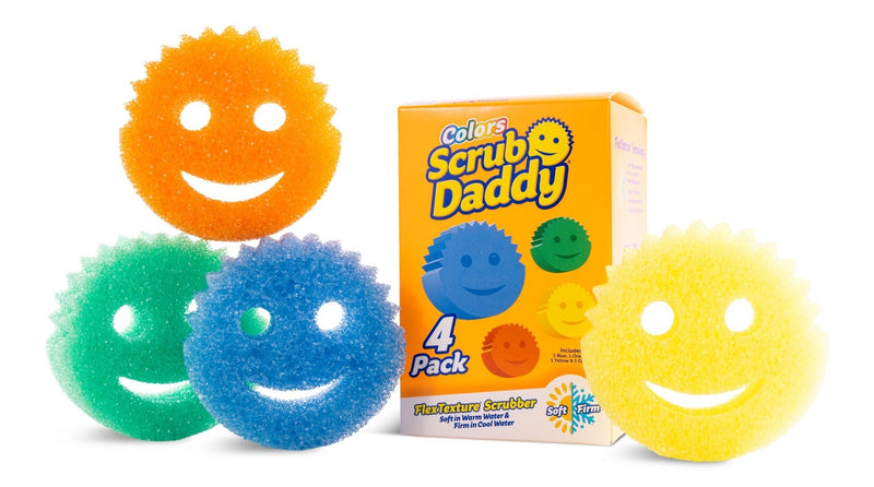Colors Scratch-Free Cleaning Sponge/Scrubber with FlexTexture, 4-pk V1W4