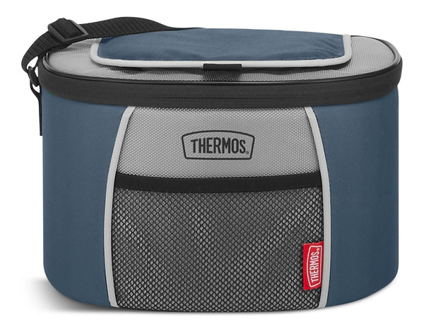 Soft Cooler with Shoulder Strap, 6-Can Capacity, Blue, PVC-Free G4K6