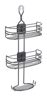 Type A Adjustable Rust-Resistant 4-Way Shower Caddy with Lock Top, Matte Black P5Q6 - product image 1
