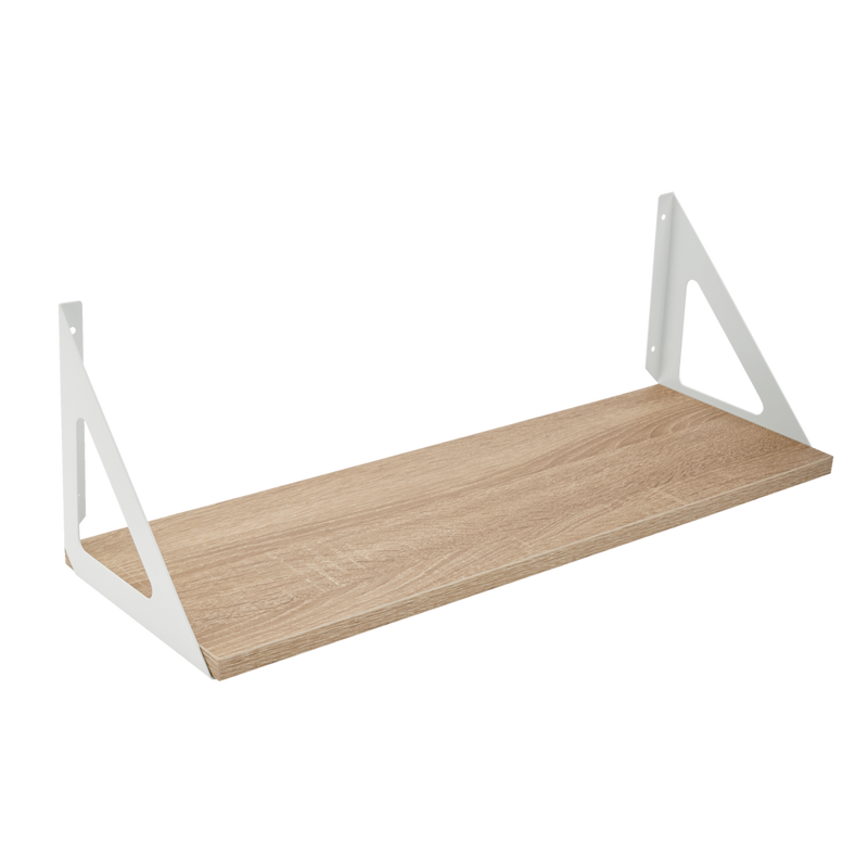 type A Align Floating Dual Bracket Shelf Kit, Oak, 8 x 24-in F7W4