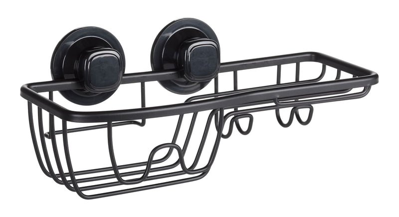 Type A Aluminum Combo Suction Shower Caddy/Basket with Hook, Assorted Mounting Y0O4