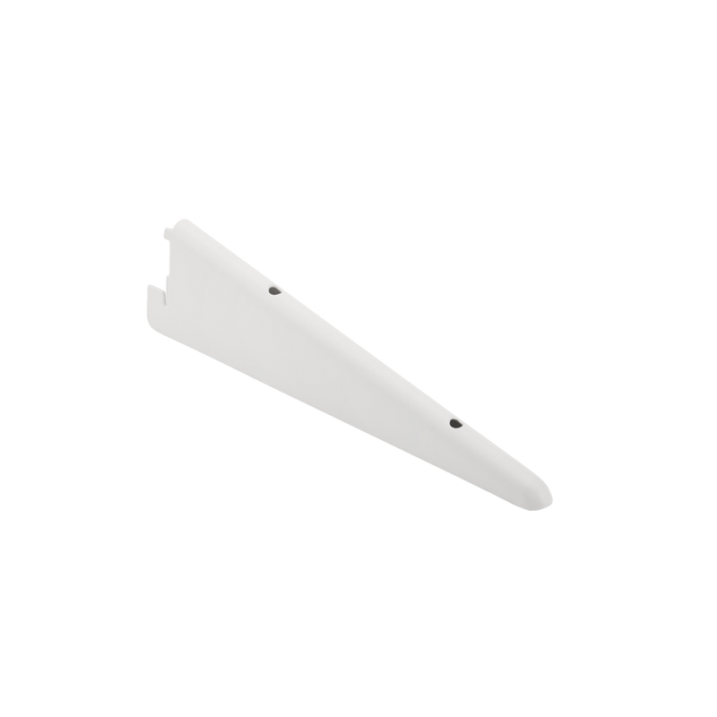 type A Double Track S-32 Shelf Bracket for Indoor Use, White, 7-in Q9X1