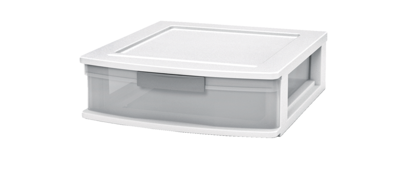 type A Element Clear White Frame Single Storage Drawer, 5-in O9R3