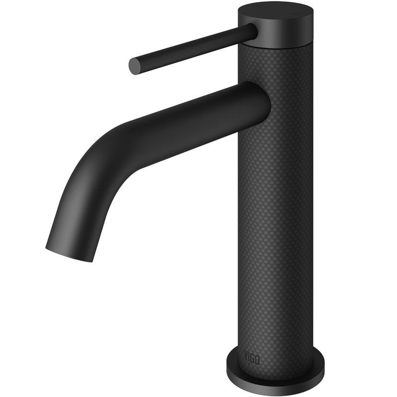 Madison Single Handle Single Hole cFiber Bathroom Sink Faucet, Matte Black F3S1