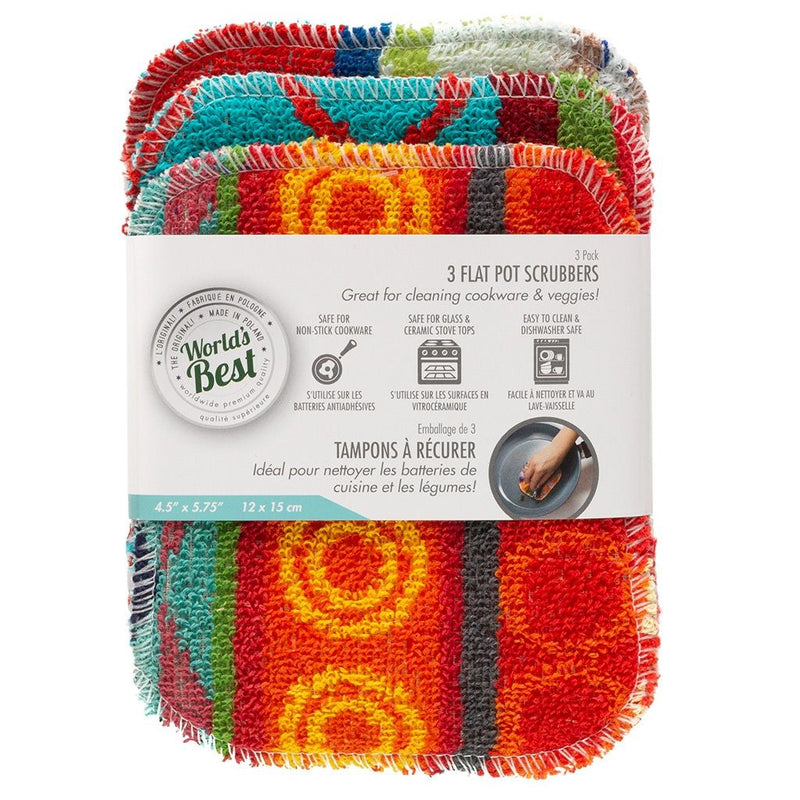 Best Multi-Surface Flat Pot Scrubber, 3-pk B6P4